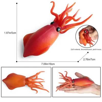 Produktbild von Realistische Meerestierfiguren, Simulation Tintenfischfigur, Dekompressionsspielzeug