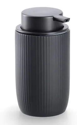 Zdjęcie produktu dla Ceramiczny prążkowany dozownik na mydło, Ø 7,7 cm