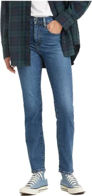 Imagen del producto de Levi's® 724™ Jeans de corte recto y cintura alta, color azul, talla 25/30, para mujer, color azul
