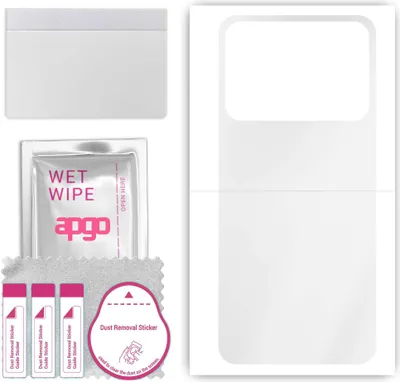 Produktbild von apgo Rückseite Schutzfolie, klar, kompatibel mit Poco M4 5G India, Hinten Hydrogel-Displayschutzfolie mit Positionierhilfe, kratzfest, einfache Montage