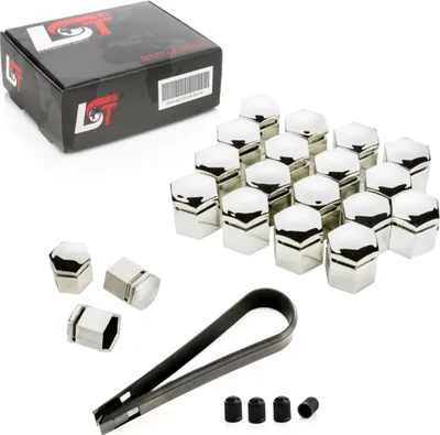 Produktbild von 20x Radschrauben Abdeckkappen Radschraubenkappen 17 mm chromfarben für BMW MINI