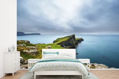 Produktbild von MuchoWow® Fototapete für Wohnzimmer oder Schlafzimmer Wandtapete Vinyl Motivtapete Steilküste in Schottland - 330x220 cm - Fototapeten
