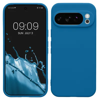 Produktbild von kwmobile Handyhülle für Google Pixel 10 Pro Hülle - weiches Handy Silikon Case - Schutzhülle Cover - Blue Reef
