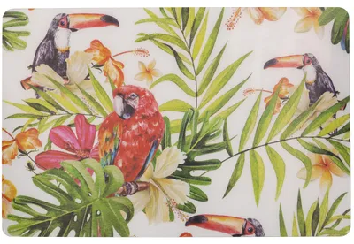 Produktbild von Cosy & Trendy Tischset rechteckig - tropischer Tukan Druck - 29 x 44 cm - Tischdekoration