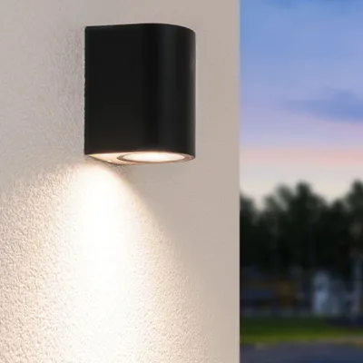 Produktbild von hoftronic LED Wandleuchte 4W 345lm GU10 4000K IP65 Schwarz Dimmbar