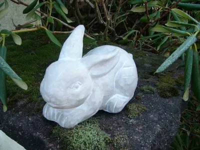 Produktbild von Hase Skulptur Dekoobjekt Deko-Hase Statue Zement grau 20 cm