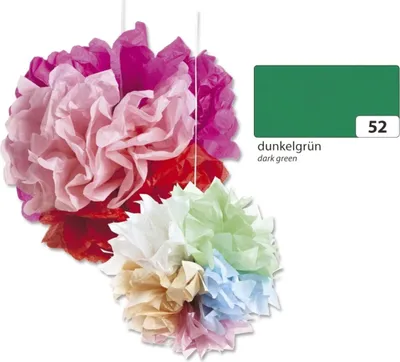 Image de Folia 91052 Soie florale - 50 x 70 cm, 5 feuilles, vert foncé