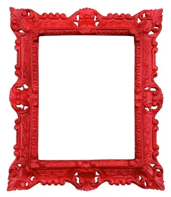 Produktbild von Elzusha – Antiker Barock-Wandspiegel, 45x38 cm, rot
