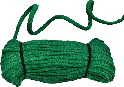 50m Baumwoll-Kordel geflochten 5 mm Baumwoll-Schnur Seil  grün