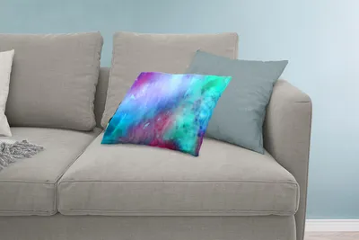 Produktbild von MuchoWow® Zierkissen Sofakissen Wohnzimmer Dekokissen 60x40 cm Aquarell - Grün - Rot - Blau - Kopfkissen - Polster mit Foto