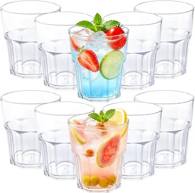 Produktbild von Trinkbecher 260 ml, 10 Stück, transparent, unzerbrechlich, Kunststoff, für Party