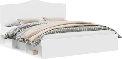 Obrázek produktu pro vidaXL Rám postele s čelem bílý 200 x 200 cm z masivního borovicového dřeva