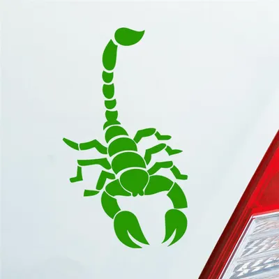 Produktbild von Auto Aufkleber Skorpion Krebs Motorrad Sternzeichen 15x8,5 cm Hellgrün Sticker Heckscheibenaufkleber