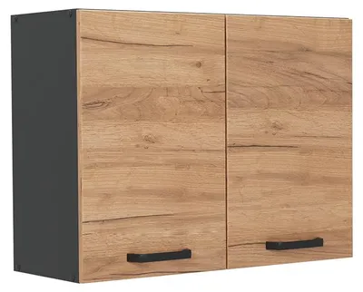 Zdjęcie produktu dla Szklana szafka kuchenna Vicco R-Line Dąb goldkraft/Antracyt 80 cm, Model 71461