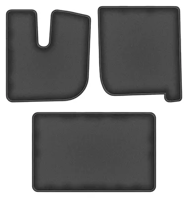 Imagen del producto de Alfombrillas de moqueta para Iveco Stralis 2013-2019 (comercial) – juego de 3 piezas, gris grafito, a medida – Wielganizator DURBAN
