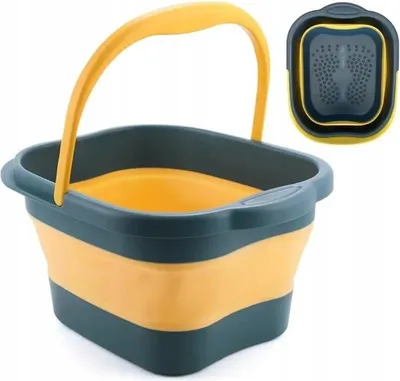 Obrázek produktu pro Skládací kbelík 15L 43*33,5*22cm Masážní silikonový cestovní kbelík
