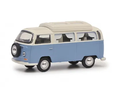 Produktbild von Schuco VW T2 Bus blau/weiß 1:64