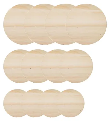 Zdjęcie produktu dla Drewniane okrągłe elementy, około 12 sztuk – średnica 10 cm, 20 cm, 30 cm – surowe drewno, idealne do samodzielnych dekoracji
