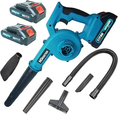 Obrázek produktu pro Akumulátorový foukač listí pro 18V, elektrický ruční foukač, 2-v-1: elektrický foukač listí a vysavač. Vhodné pro odstraňování listí, sníh. Pro zahrady a péči o trávníky. (Bez baterie)
