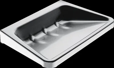Produktbild von KWC Seifenablage, RODAN, Edelstahl, 125x22x90 mm, AP, Wasserablauf