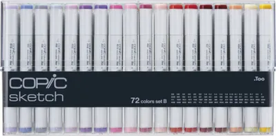 Produktbild von Copic Sketch Set B Grafikmarker - Nachfüllbar mit Copic Ink - 72Stk