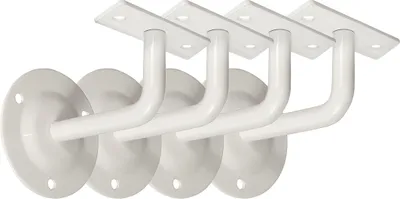 Produktbild von Handlaufhalter Set 4 Stück HLH 1105 Weiss gerade Auflage Handlaufträger Stütze
