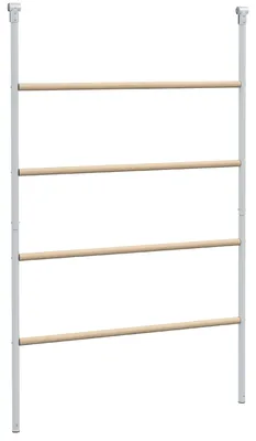 Zdjęcie produktu dla Drabinka dla kur z 4 żerdziami, odporna na warunki atmosferyczne, dla 4-6 kur, stal/drewno