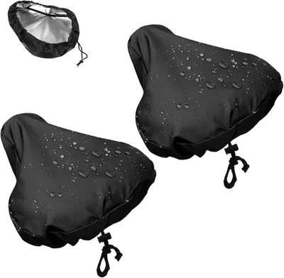 Produktbild von Fahrradsattelbezug 2 Stück, wasserdicht, Polyester Nylon, elastischer Regenschutz für Fahrrad