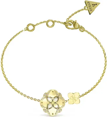 Immagine prodotto di Bracciale da donna in oro con fiori di zirconi Guess