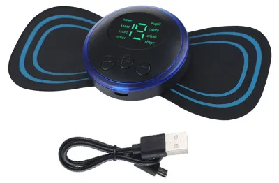 Produktbild von 1 Set Massagepflaster 8 Modi 19-Gang-Kraft Niederfrequenzpuls Hautanliegendes ergonomisches Design 150-mAh-Akku Nackenmassagegerät Heimversorgung