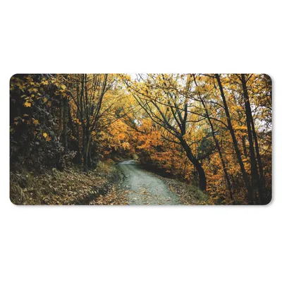 Produktbild von MuchoWow® Schreibtischunterlage Blätter - Herbst - Wald 80x40 cm - XXL Mauspad - Gaming Mauspad