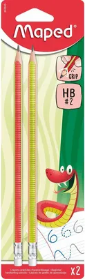 Produktbild von MAPED Kidy Lernstift mit Radiergummi HB 2er-Pack
