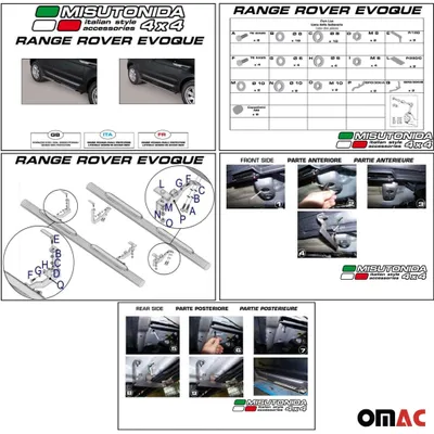 Produktbild von Stahl Seitenschweller Schwellerrohre für Range Rover Evoque 2011-2015 Schwarz