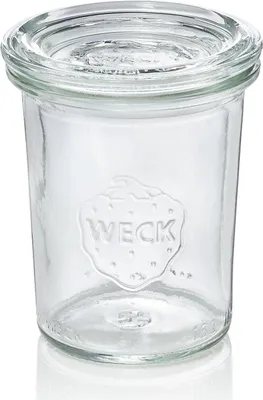 Image de 12x Weck pot mini verre à pied avec couvercle Overturn 160 ml