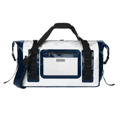 Produktbild von Reisetasche wasserdicht für Wassersportlerweiß blau - 50 Liter | Weiß