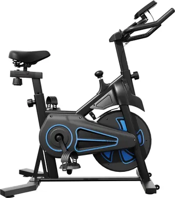 Image de Vélo d'appartement  Bike - QK116C - Volant d'inertie de 12 kg - Résistance magnétique, 100 niveaux - Entraînement par courroie - Écran - Charge maximale 130 kg - Bleu