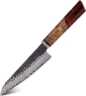 Image de Couteau de cuisine damassé AI-37355 - Petty Rouge KP37355