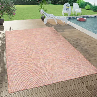 Produktbild von In- & Outdoor-Teppich Für Wohnzimmer, Balkon, Terrasse, Flachgewebe In Bunt Grösse 60x100 cm