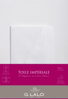 Produktbild von G.Lalo 5x Lalo, Korrespondenzset, 10 Blatt A4 und 5 Umschläge - Weiß 63500L