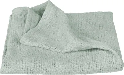 Immagine prodotto di roba coperta organica 'Lil Planet' verde ghiaccio, aspetto lavorato a maglia, cotone organico,  GOTS, 80 x 80 cm