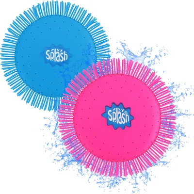 Zdjęcie produktu dla com-four® 2x water frisbee - dysk do rzucania wodą wykonany z pianki i silikonu Ø 17 cm - zabawka wodna w jasnych kolorach, wyjątkowo miękka