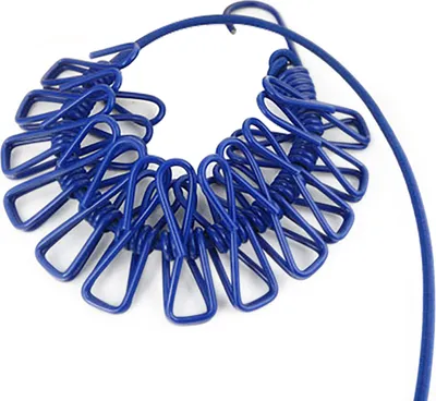 Produktbild von Tragbare elastische winddichte Trocknungskleiderkleiderkleiderlinie mit 12 Clips-Blau