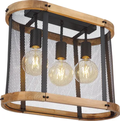 Produktbild von Globo Lighting Deckenleuchte Metall schwarz matt, 3x E27
