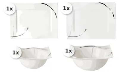 Produktbild von Servier - Set 4 tlg. Dacapo