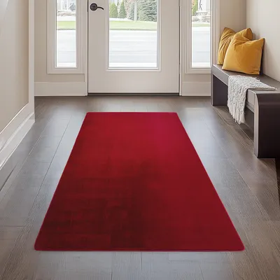 Produktbild von Carpetsale24 Waschbarer Kurzflor Teppich, rutschfest & weich, Modernes Einfarbig Design für Wohnzimmer, Schlafzimmer, Grösse: 80x150 cm