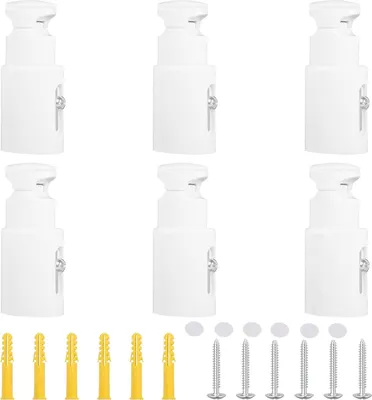 Produktbild von 6er-Pack Handtuchhalter-Befestigungsset, verstellbare Abstandshalterung für gerade oder gebogene Badezimmerheizkörper