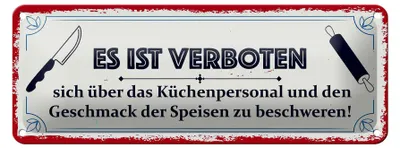 Produktbild von Blechschild Spruch 27x10cm Es ist verboten sich über das Dekoration