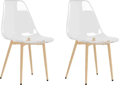 Produktbild von vidaXL Esszimmerstühle 2 Stk. Transparent PET