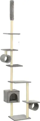Produktbild von vidaXL Katzenbaum mit Sisal-Kratzsäulen 260 cm Grau