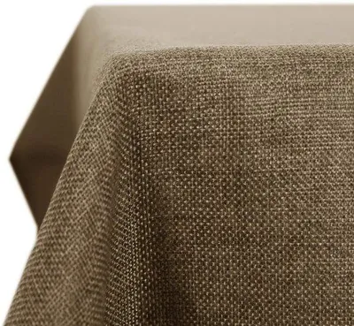 Imagen del producto de Manteles de mesa color topo con efecto loto, 200x150 cm, 1 unidad